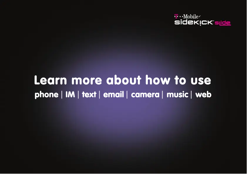 Page 1 de la notice Manuel utilisateur Motorola Sidekick Slide