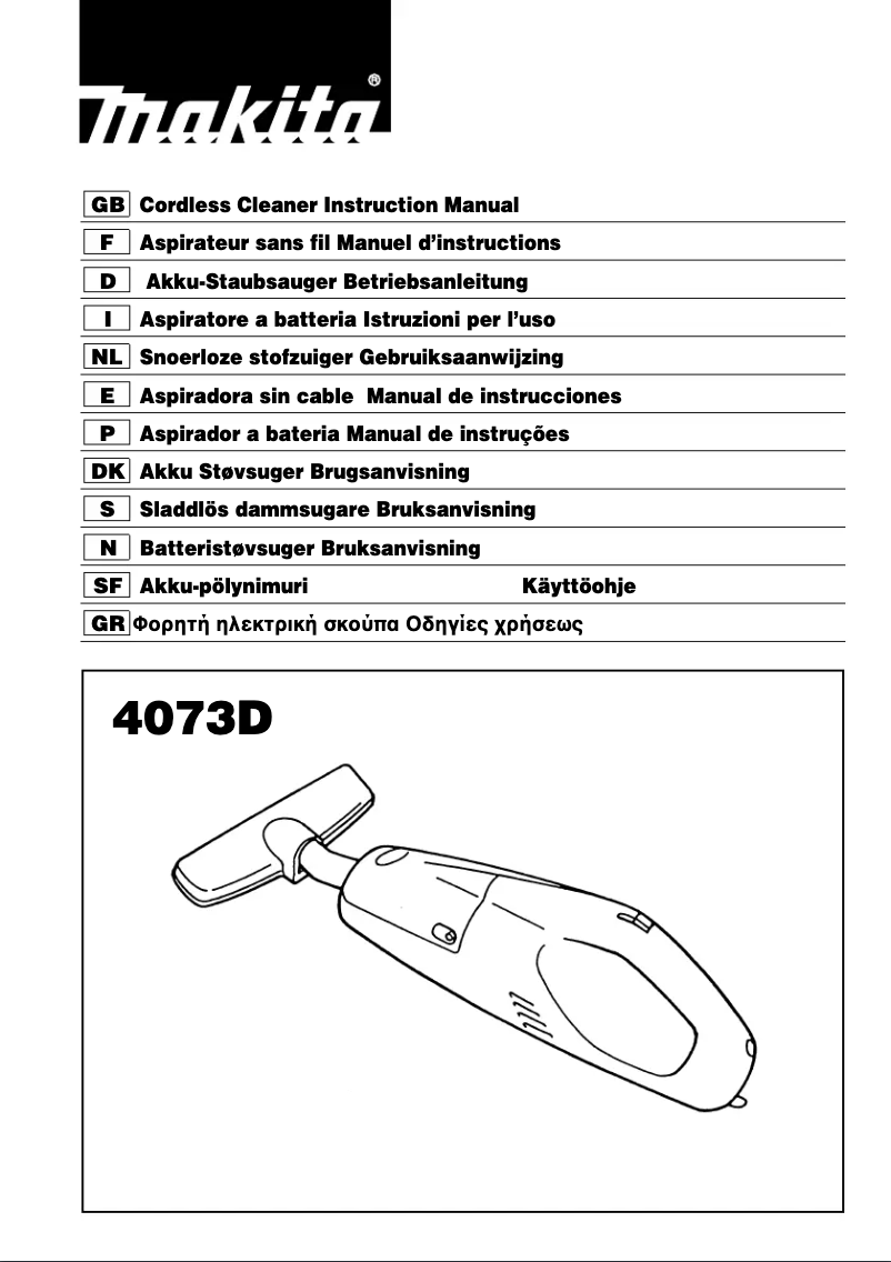Image de la première page du manuel de l'appareil 4073D