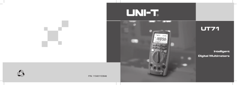Page 1 de la notice Manuel utilisateur Uni-T UT71A