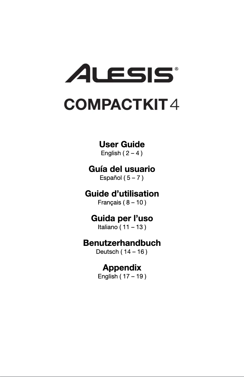 Image de la première page du manuel de l'appareil CompactKit 4