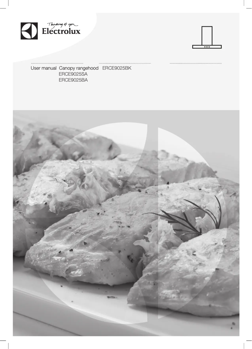 Page 1 de la notice Manuel utilisateur Electrolux ERCE9025SA