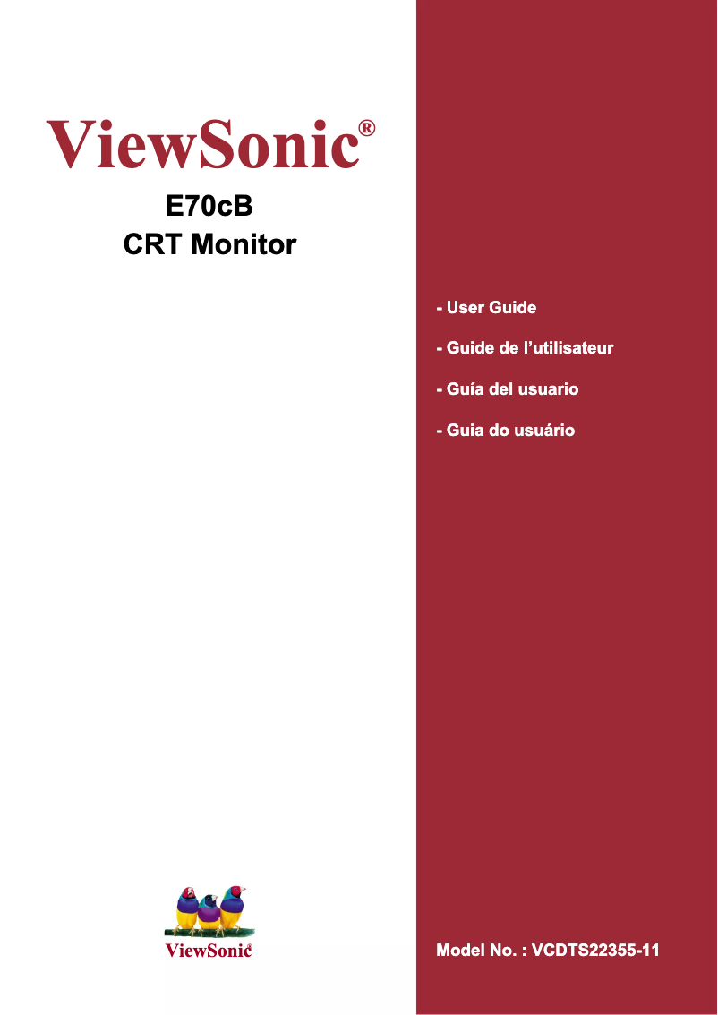 Página 1 del manual Manual de usuario Viewsonic E70