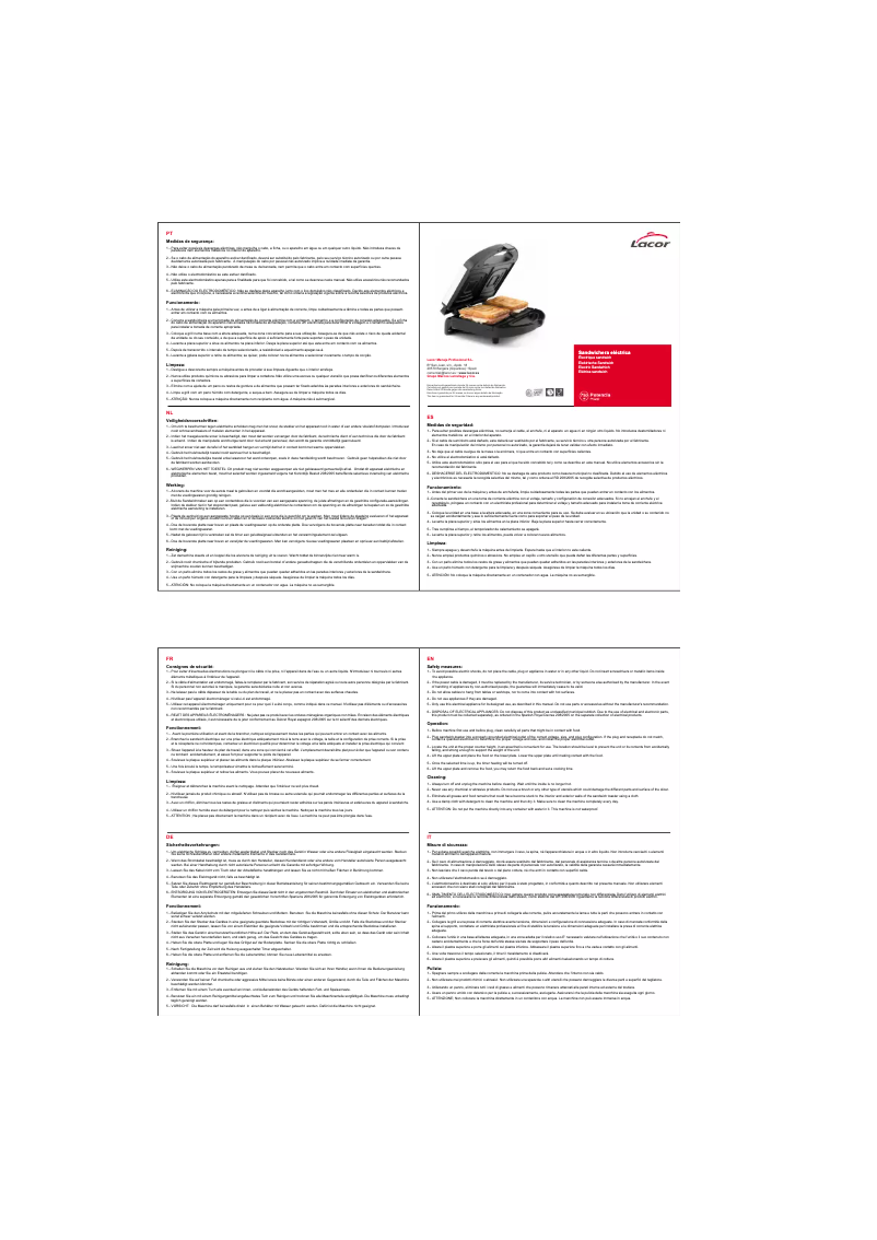 Image de la première page du manuel de l'appareil LCR-69148