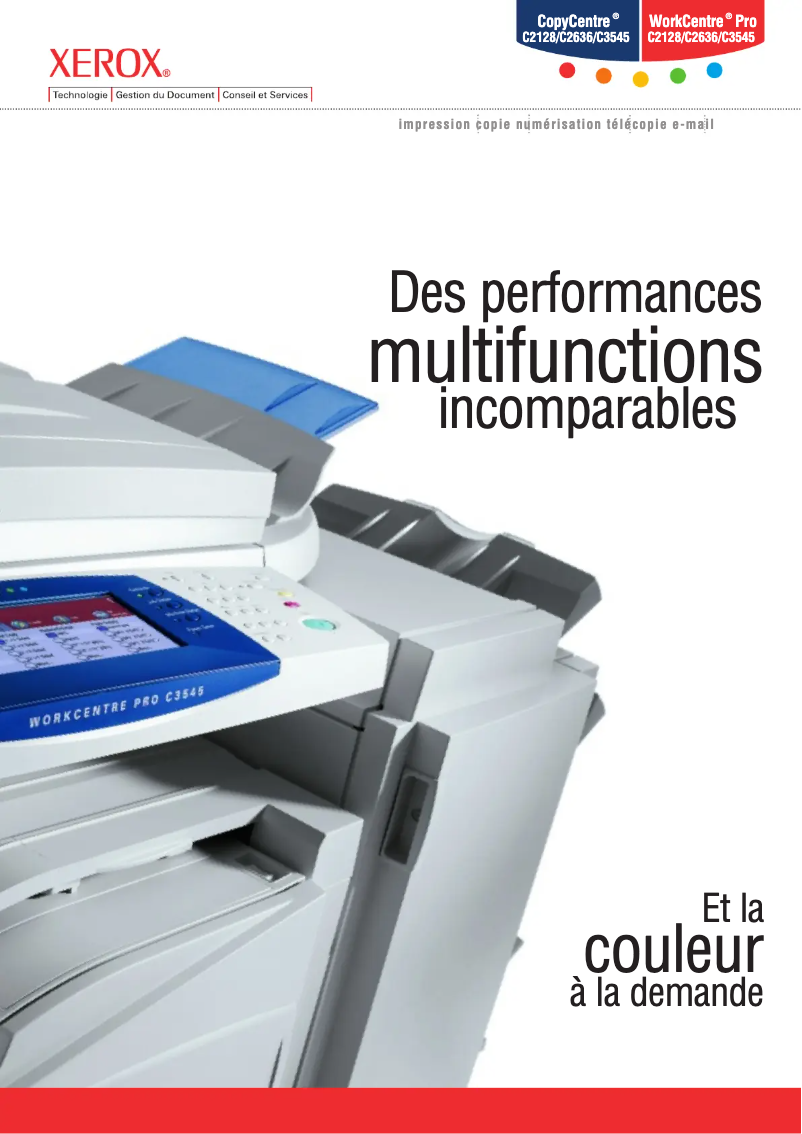 Image de la première page du manuel de l'appareil WorkCentre Pro C3545 FPBX