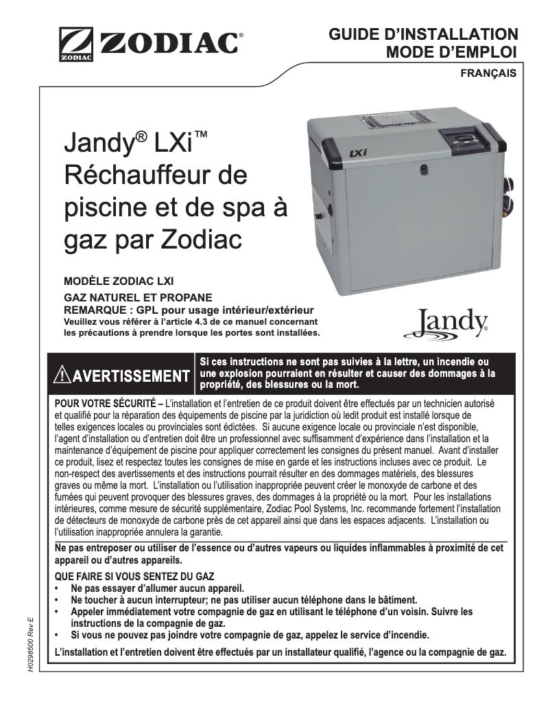 Page 1 de la notice Guide d'installation JANDY LXi
