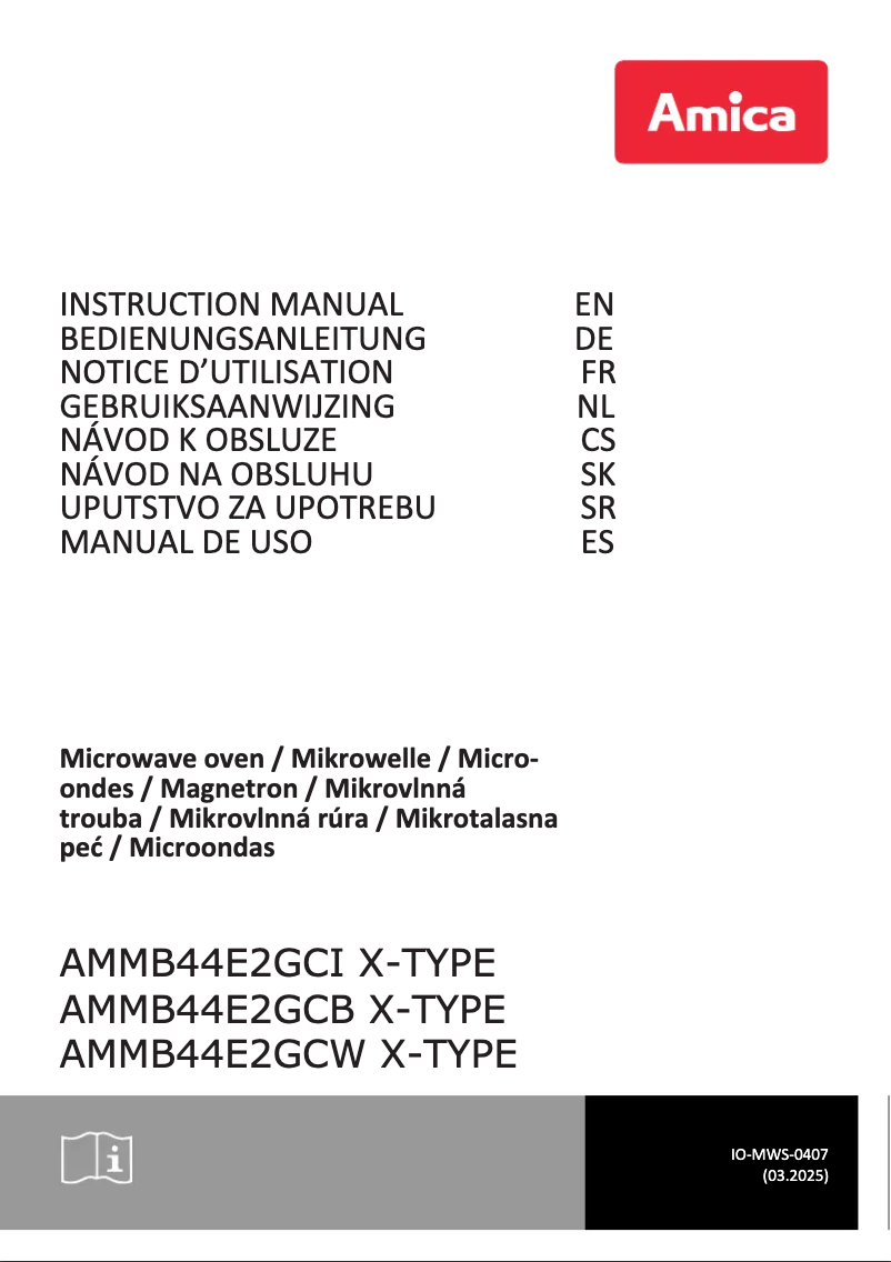 Page n°1 - Manuel utilisateur Amica X-Type AMMB44E2GCI