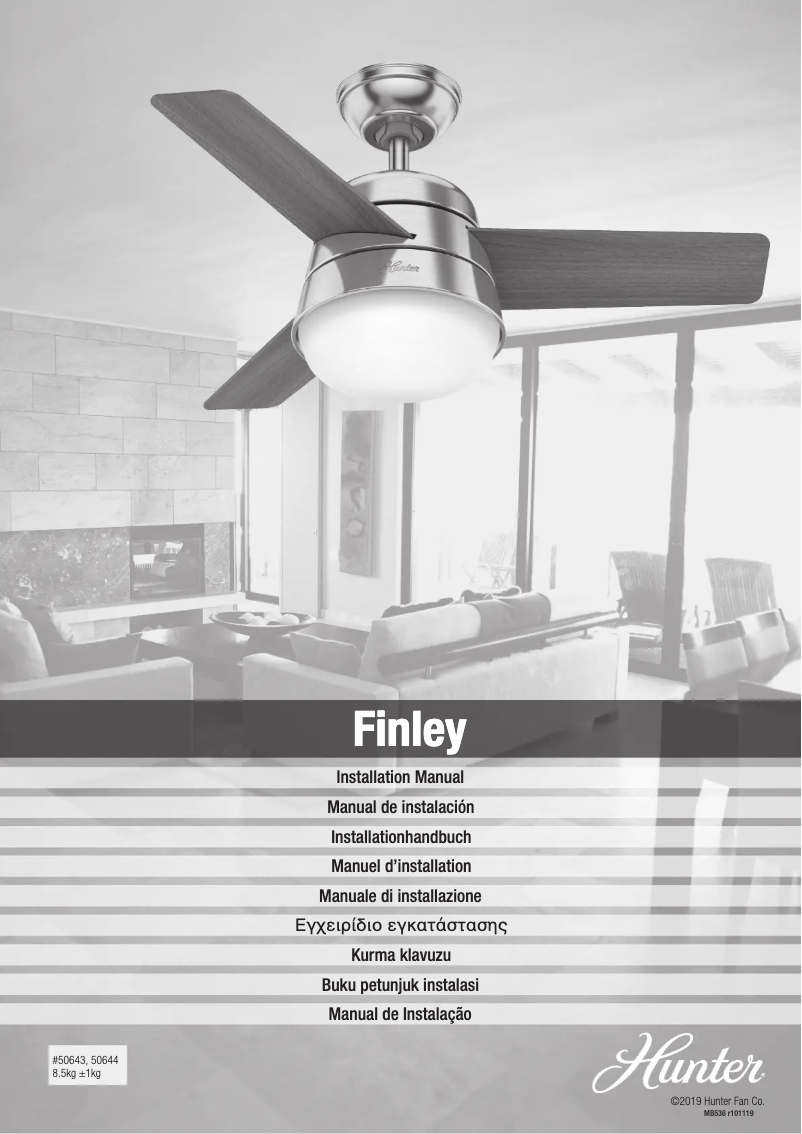 Page 1 de la notice Manuel utilisateur Hunter Finley