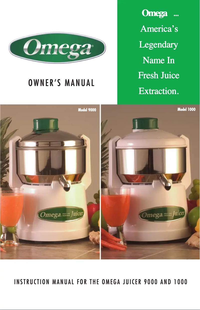 Page n°1 - Manuel utilisateur Omega Model 9000