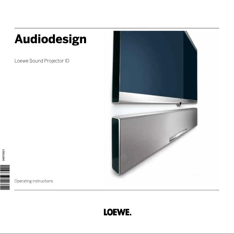 Page 1 de la notice Manuel utilisateur Loewe Sound Projector ID