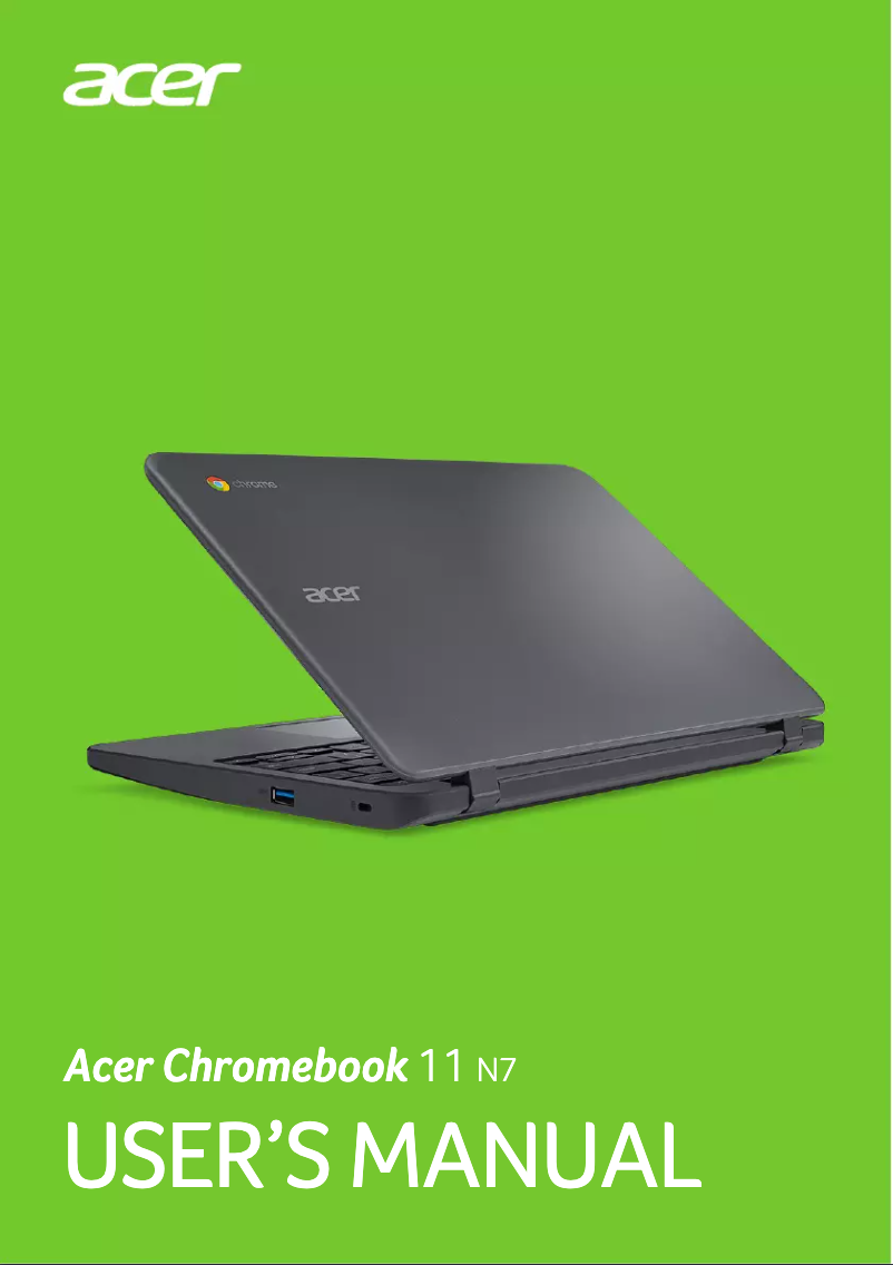 Page n°1 - Manuel utilisateur Acer Chromebook 11 N7