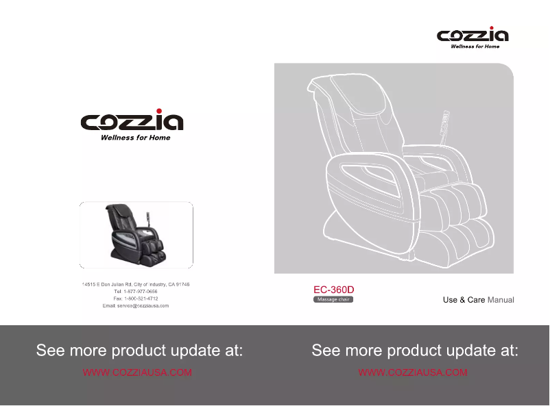 Page n°1 - Manuel utilisateur Cozzia 360D