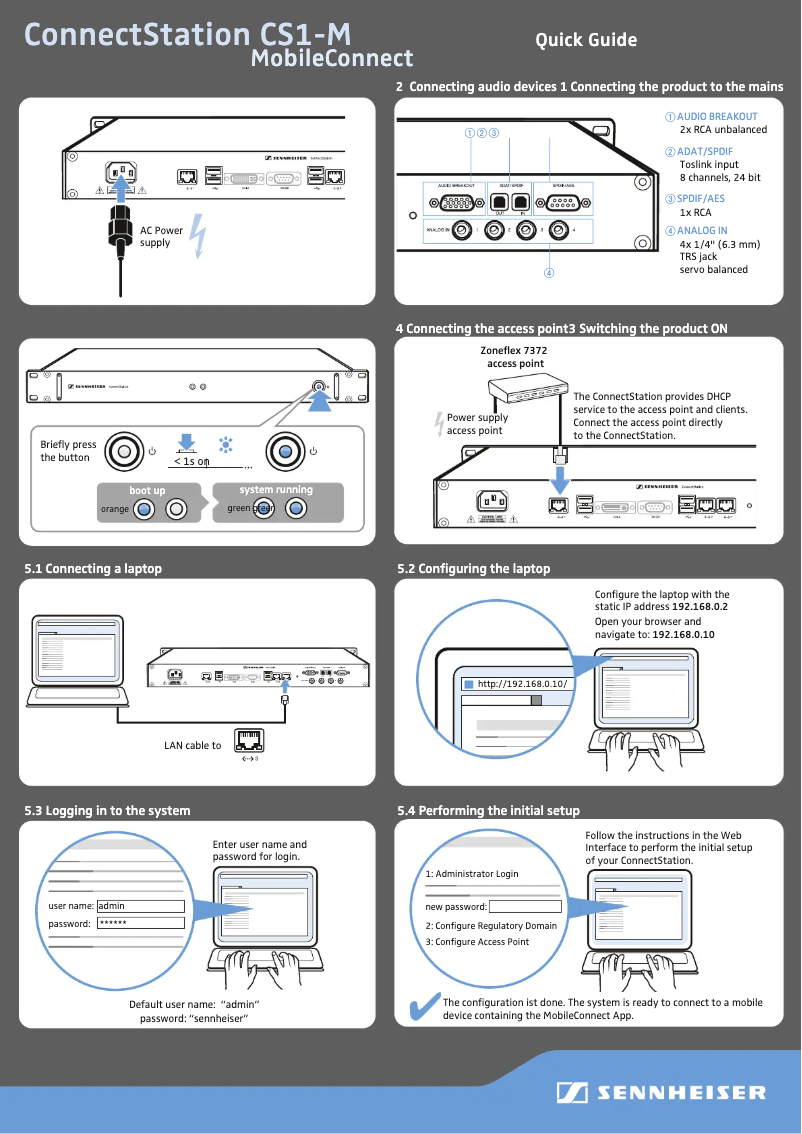 Page n°1 - Manuel utilisateur Sennheiser ConnectStation CS1-M MobileConnect