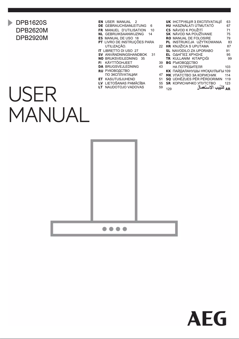 Page n°1 - Manuel utilisateur AEG DPB2620M