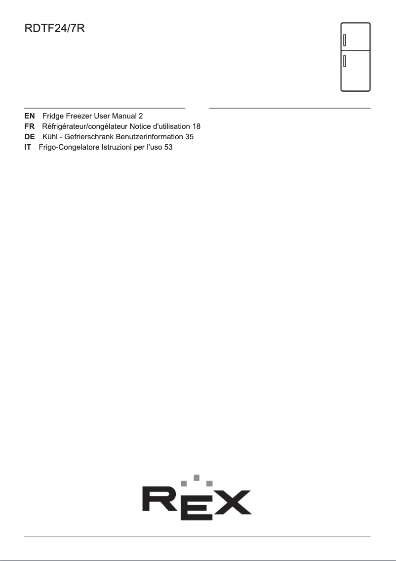 Page 1 de la notice Manuel utilisateur Electrolux RDTF24/7R