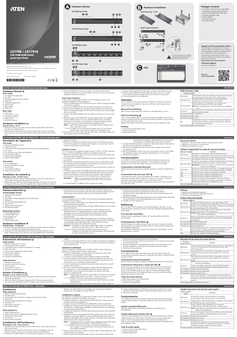 Page 1 de la notice Manuel utilisateur ATen CS1798