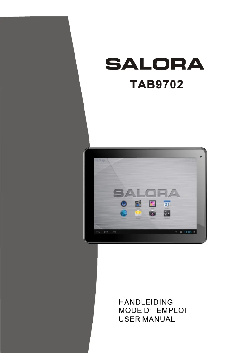 Page 1 de la notice Manuel utilisateur Salora TAB9702