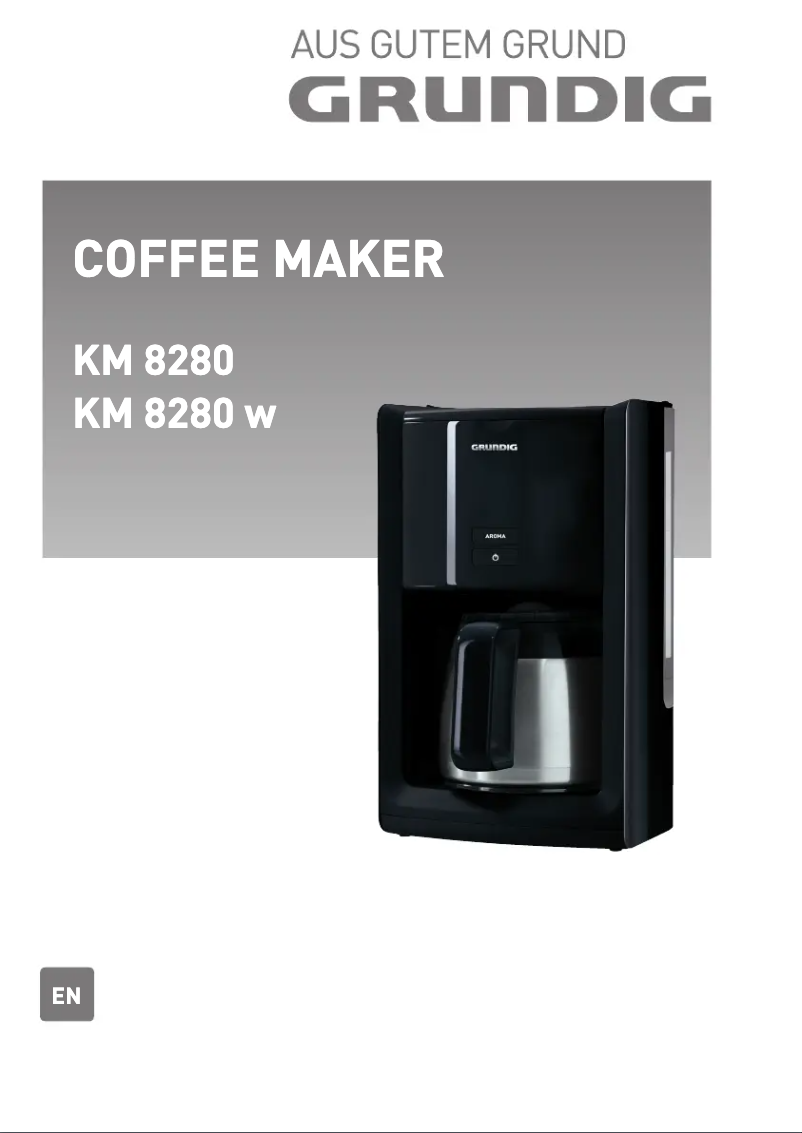 Image de la première page du manuel de l'appareil KM 8280