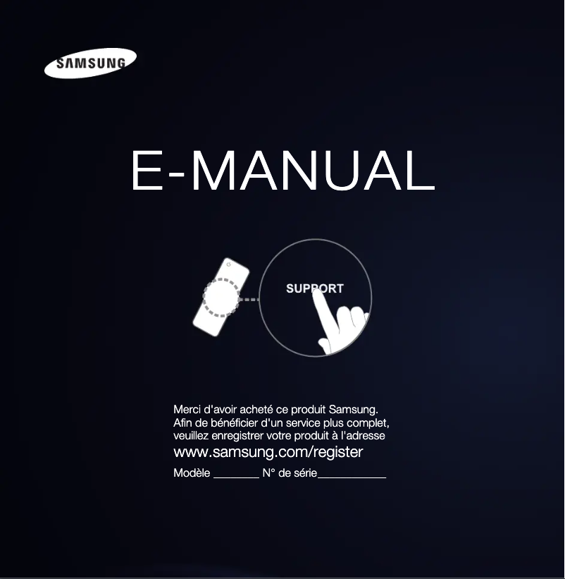 Page 1 de la notice Manuel utilisateur Samsung PS51E570D2S