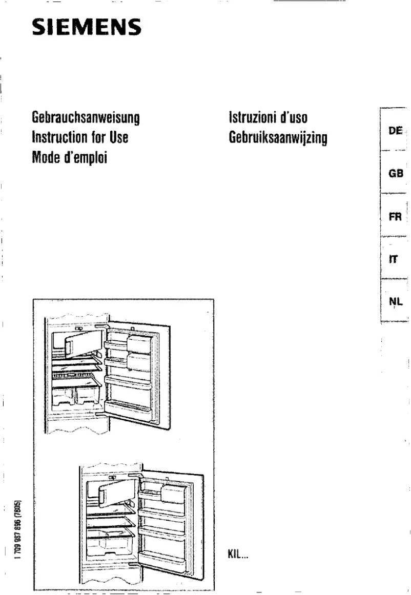 Page n°1 - Manuel utilisateur Siemens KI17L40