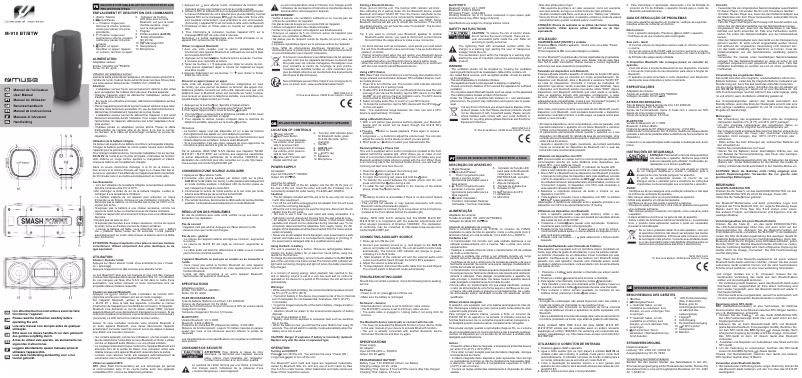 Page n°1 - Mode d'emploi Muse M-910 BT