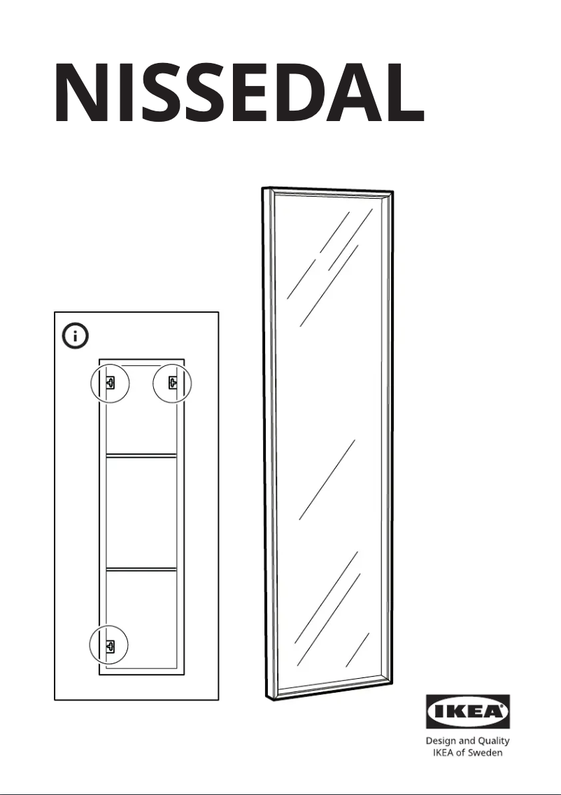 Page 1 de la notice Manuel utilisateur Ikea NISSEDAL 303.203.21