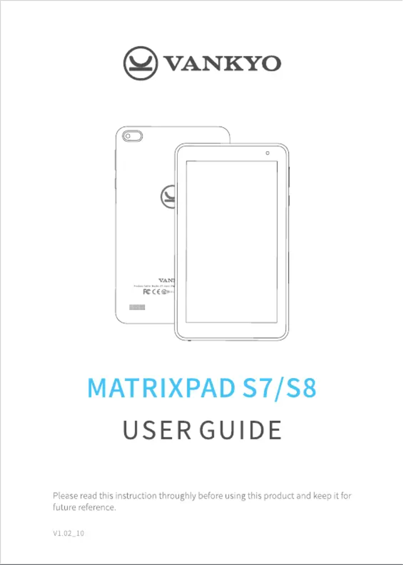 Image de la première page du manuel de l'appareil MatrixPad S8