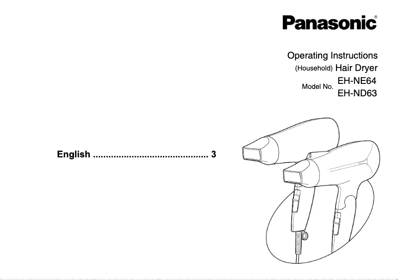 Imagen de la primera página del manual del dispositivo EH-NE64