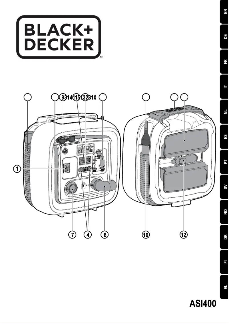 Page 1 de la notice Manuel utilisateur Black & Decker ASI400
