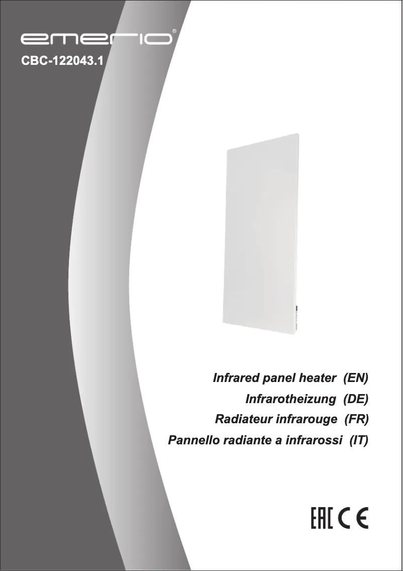 Page n°1 - Manuel utilisateur Emerio CBC-122043.1