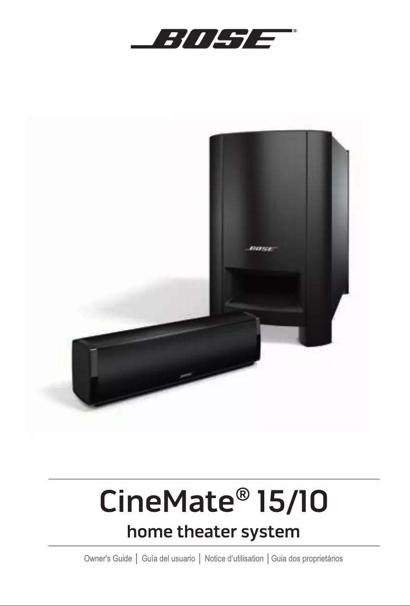 Image de la première page du manuel de l'appareil CineMate 10