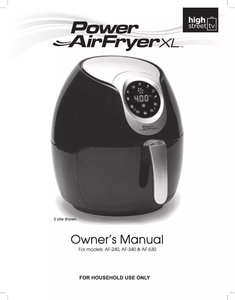 Page 1 de la notice Manuel utilisateur Power Air Fryer XL AF-240