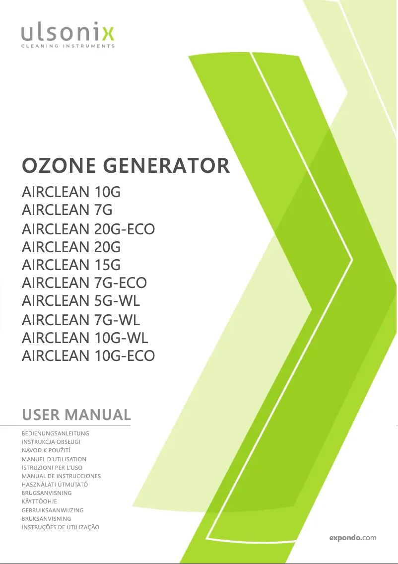 Image de la première page du manuel de l'appareil AIRCLEAN 7G-WL
