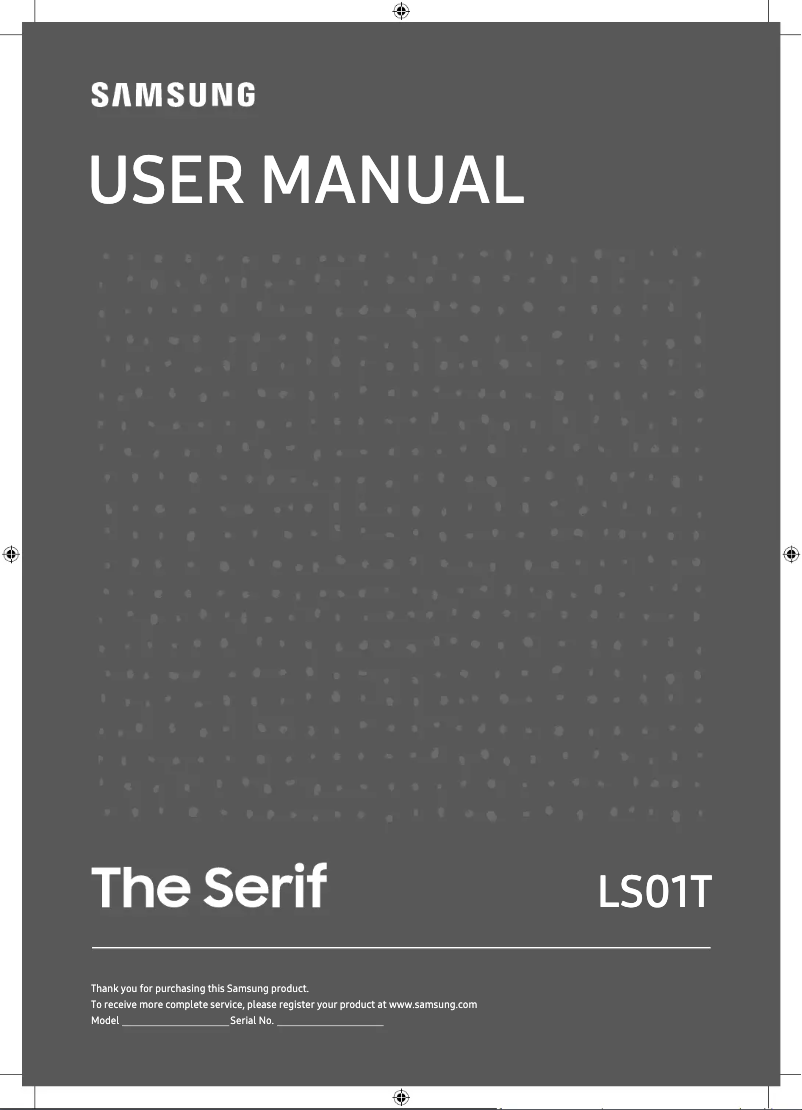 Page 1 de la notice Manuel utilisateur Samsung QE50LS01TBS