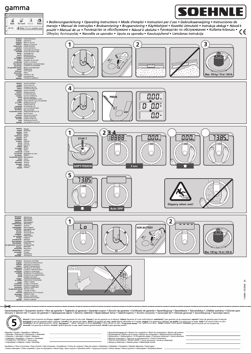 Image de la première page du manuel de l'appareil Gamma