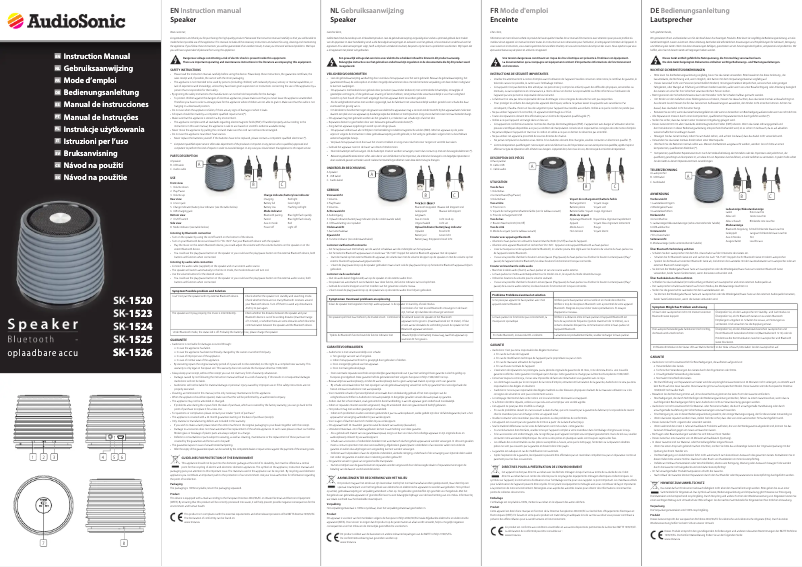 Image de la première page du manuel de l'appareil SK-1523