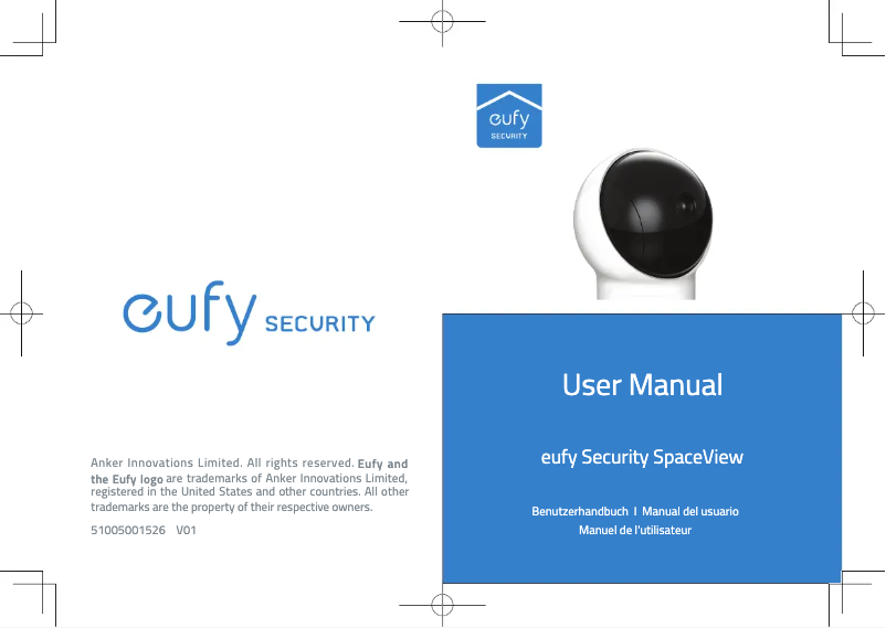 Page 1 de la notice Manuel utilisateur Eufy SpaceView Pro
