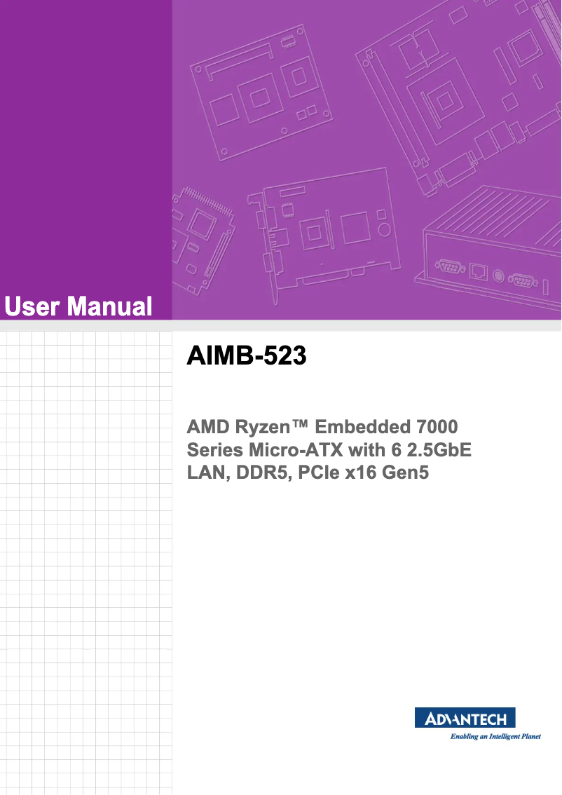 Page n°1 - Manuel utilisateur Advantech AIMB-523