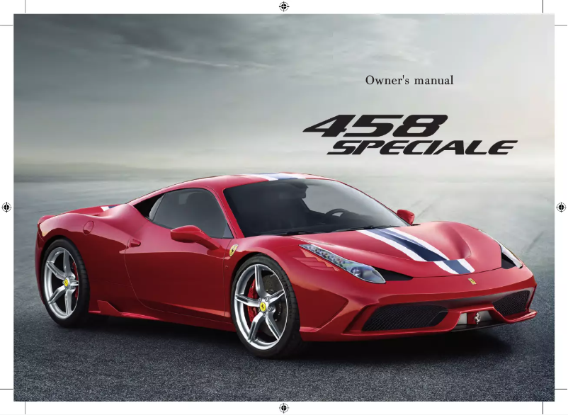 Page 1 de la notice Manuel utilisateur Ferrari 458 Speciale (2013)
