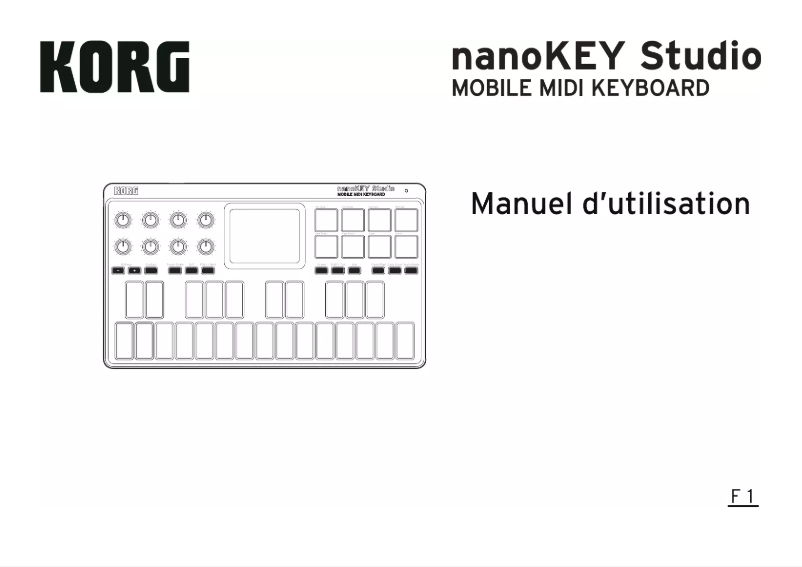 Page n°1 - Manuel utilisateur Korg NanoKEY Studio