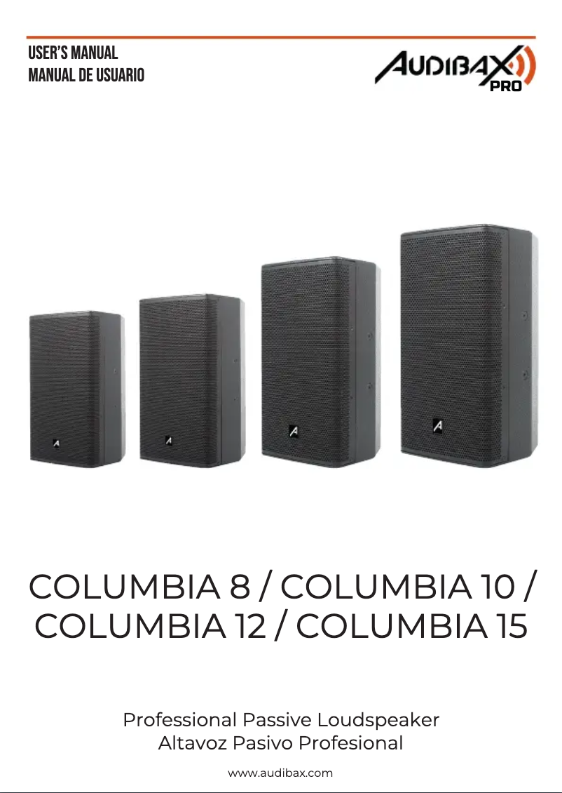 Page 1 de la notice Manuel utilisateur Audibax Columbia 12