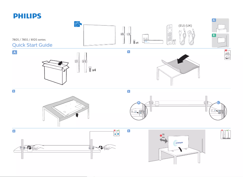 Image de la première page du manuel de l'appareil 43PUS7855