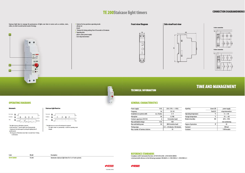 Image de la première page du manuel de l'appareil TE 200