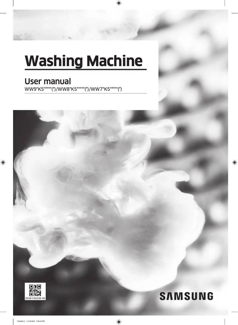Page n°1 - Manuel utilisateur Samsung WW80K5413WW1FH