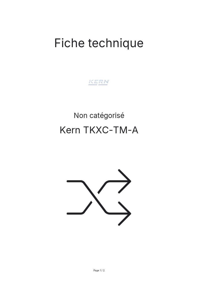 Image de la première page du manuel de l'appareil TKXC-TM-A