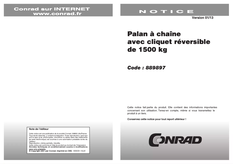 Page 1 de la notice Manuel utilisateur Berger & Schröter 60317