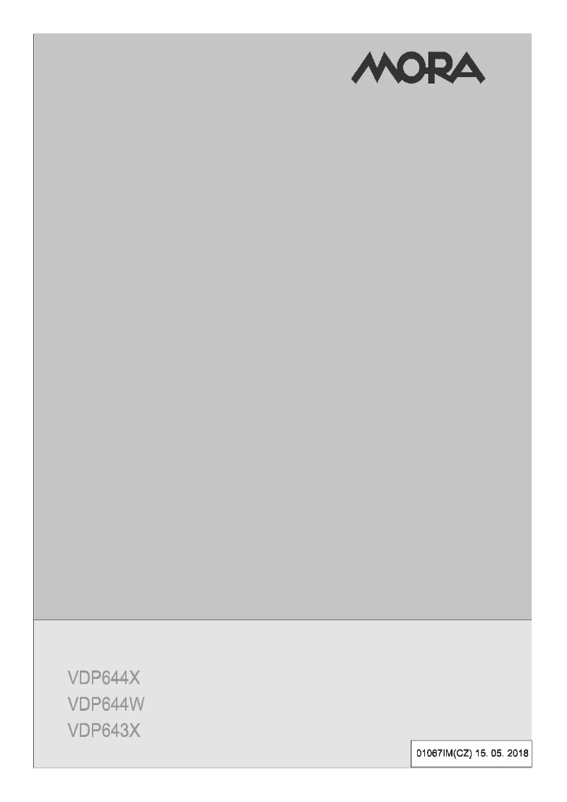 Page 1 de la notice Manuel utilisateur Mora VDP 644 X