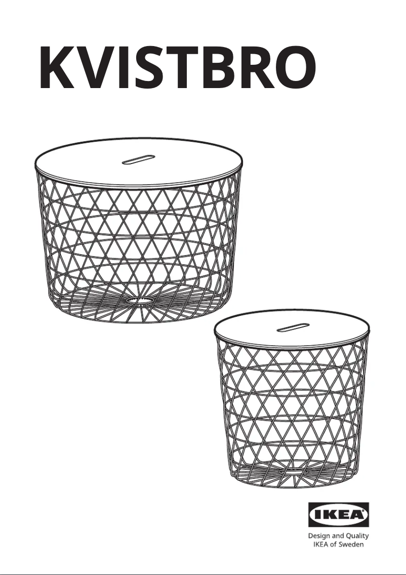 Page 1 de la notice Manuel utilisateur Ikea KVISTBRO 605.468.23