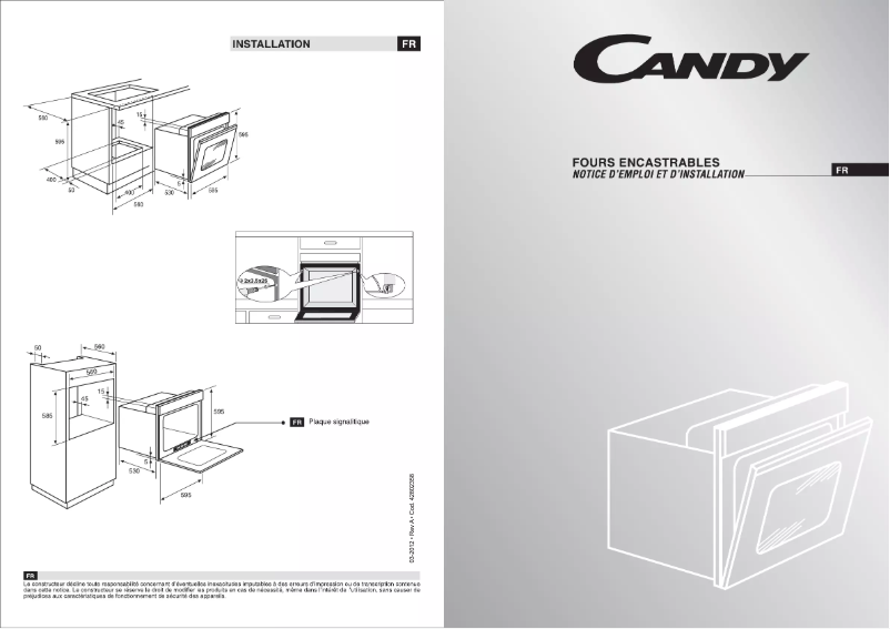 Page n°1 - Manuel utilisateur Candy FPP 647 N