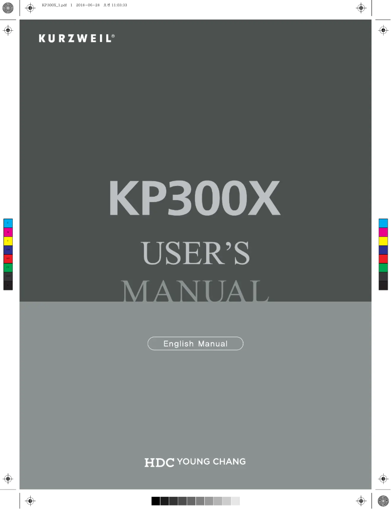 Imagen de la primera página del manual del dispositivo KP300X