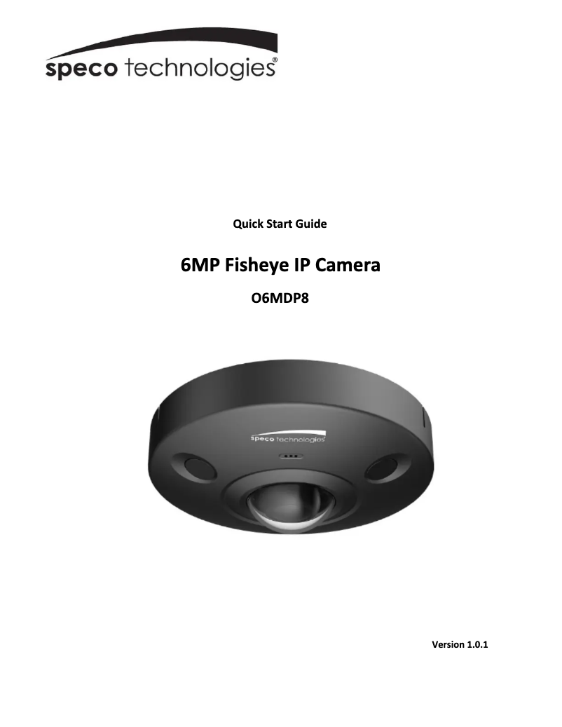 Page 1 de la notice Guide de démarrage rapide Speco Technologies O6MDP2W